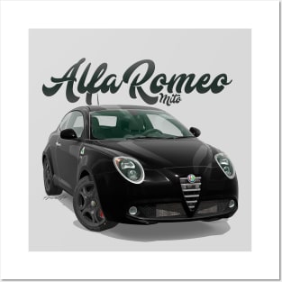 ALFA ROMEO Mito black front Posters and Art